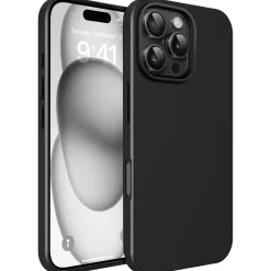 iPhone 16 Pro - Slim Silikon Backcover Schwarz