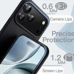 iPhone 17 Pro - Slim Silikon Backcover Schwarz