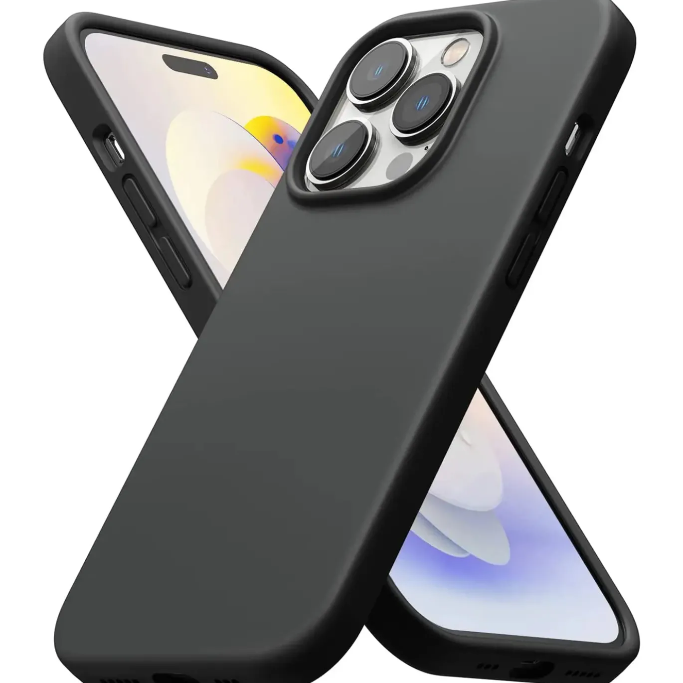 iPhone 14 Pro - Slim Silikon Backcover Schwarz