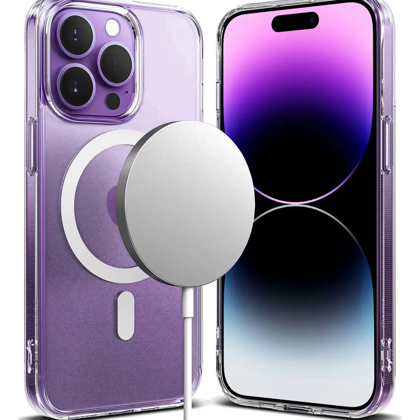 iPhone 14 Pro - Transparente MagSafe Silikonhülle