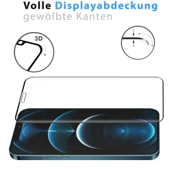 iPhone 12 Pro Max - Fullscreen 9H Panzerglas Displayglas