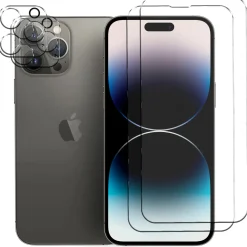 iPhone 14 Pro Max - 9H Displayschutzfolie 2x Display & Kamera