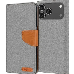 iPhone 17 Pro Max - Jeanslook Klapphülle mit Kartenfach