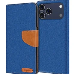 iPhone 17 Pro Max - Jeanslook Klapphülle mit Kartenfach