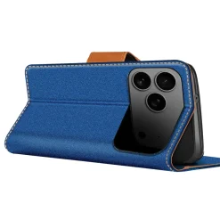 iPhone 17 Pro Max - Jeanslook Klapphülle mit Kartenfach