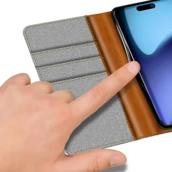 iPhone 17 Pro Max - Jeanslook Klapphülle mit Kartenfach