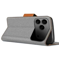 iPhone 17 Pro Max - Jeanslook Klapphülle mit Kartenfach