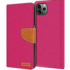 iPhone 11 Pro Max - Jeanslook Klapphülle mit Kartenfach
