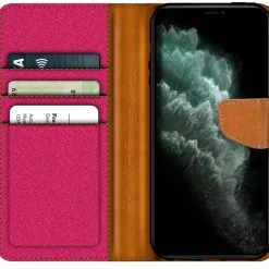 iPhone 11 Pro Max - Jeanslook Klapphülle mit Kartenfach