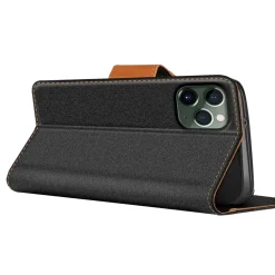 iPhone 11 Pro Max - Jeanslook Klapphülle mit Kartenfach