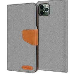 iPhone 11 Pro Max - Jeanslook Klapphülle mit Kartenfach