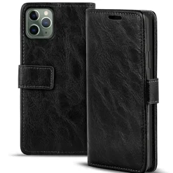 iPhone 11 Pro Max - Retro Klapphülle mit Karten- & Geldfach