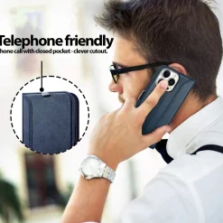 iPhone 15 Pro Max - Robuste Klapphülle mit RFID Block