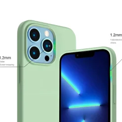 iPhone 15 Pro Max - Silikon Case mit Mikrofaser-Innenseite