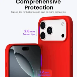 iPhone 17 Pro Max - Silikon Case mit Mikrofaser-Innenseite
