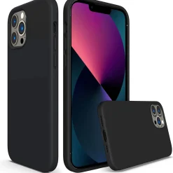 iPhone 13 Pro Max - Silikon Case mit Mikrofaser-Innenseite