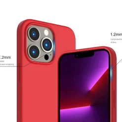 iPhone 13 Pro Max - Silikon Case mit Mikrofaser-Innenseite