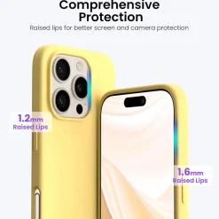 iPhone 16 Pro Max - Silikon Case mit Mikrofaser-Innenseite
