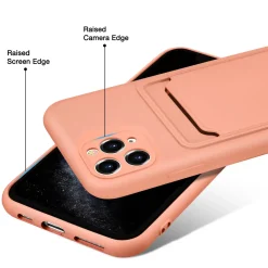 iPhone 11 Pro Max - Silikonhülle mit Kartenfach & Kameraschutz