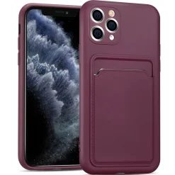 iPhone 11 Pro Max - Silikonhülle mit Kartenfach & Kameraschutz