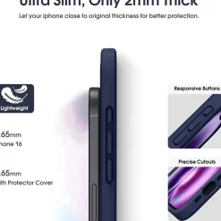 iPhone 16 Pro Max - Silikonhülle mit Kartenfach & Kameraschutz
