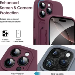 iPhone 16 Pro Max - Silikonhülle mit Kartenfach & Kameraschutz