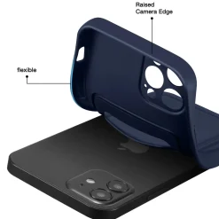 iPhone 12 Pro Max - Silikonhülle mit Kartenfach & Kameraschutz