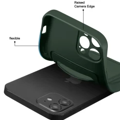 iPhone 12 Pro Max - Silikonhülle mit Kartenfach & Kameraschutz