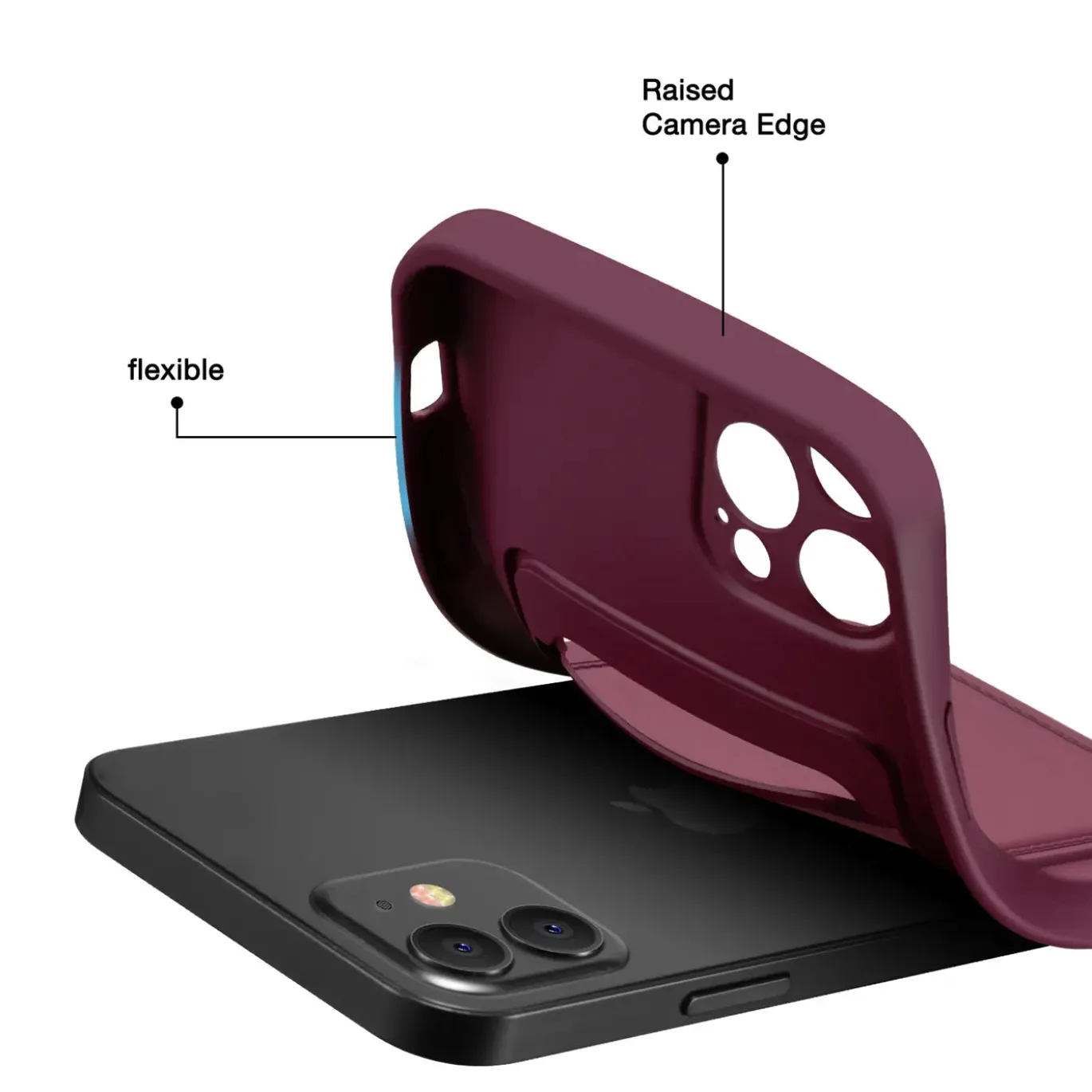 iPhone 14 Pro Max - Silikonhülle mit Kartenfach & Kameraschutz