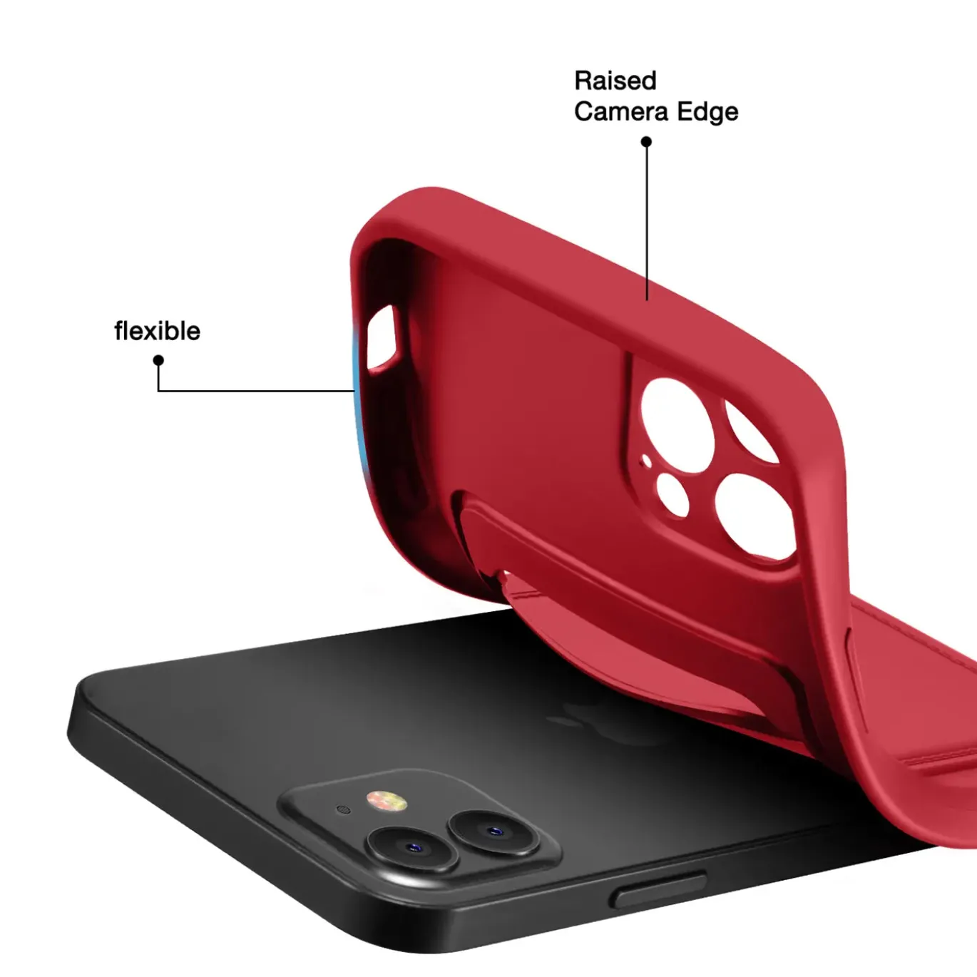 iPhone 14 Pro Max - Silikonhülle mit Kartenfach & Kameraschutz