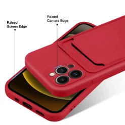 iPhone 14 Pro Max - Silikonhülle mit Kartenfach & Kameraschutz