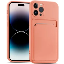 iPhone 14 Pro Max - Silikonhülle mit Kartenfach & Kameraschutz