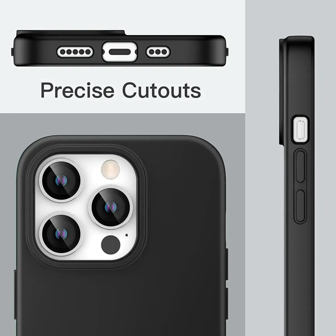 iPhone 14 Pro Max - Slim Silikon Backcover Schwarz