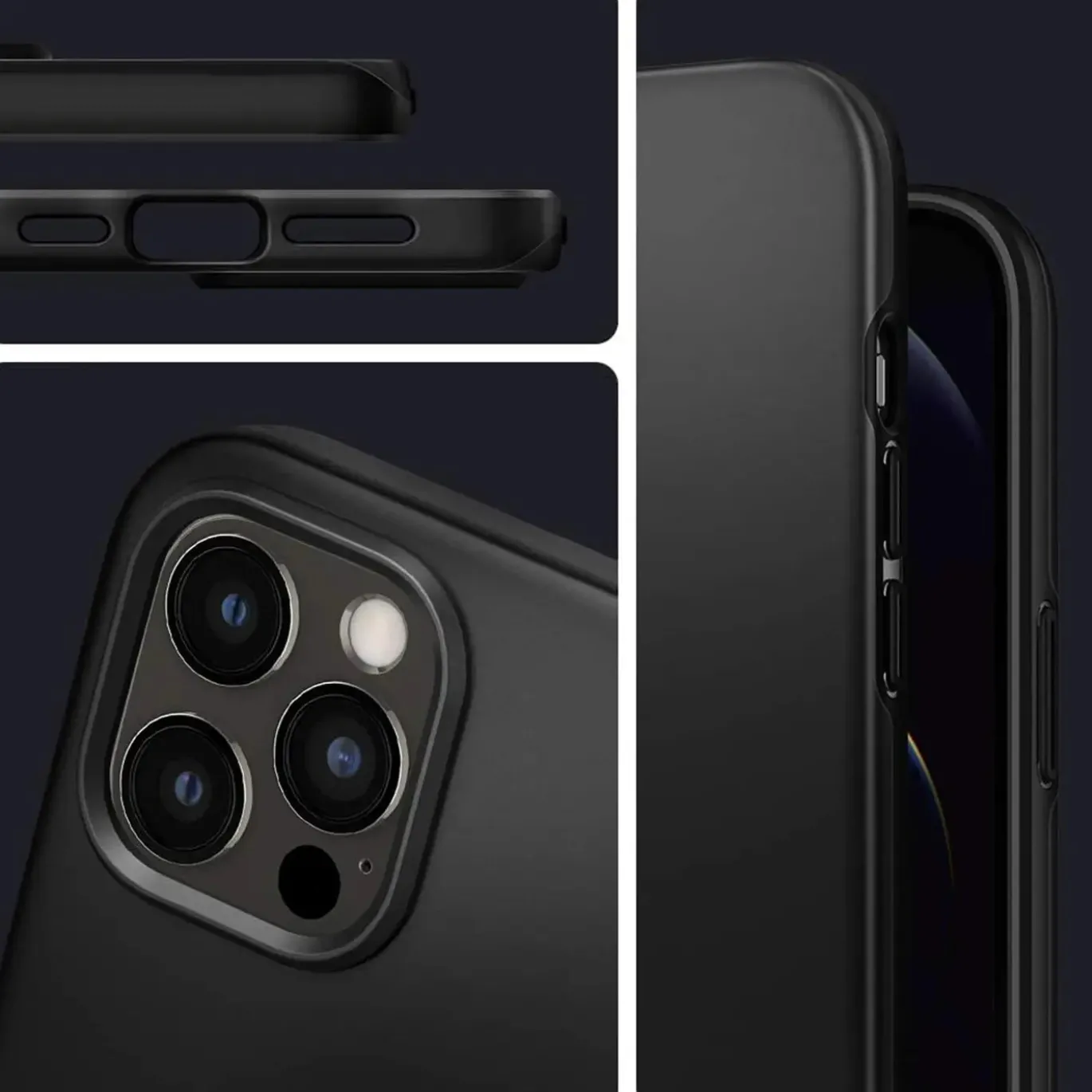 iPhone 12 Pro Max - Slim Silikon Backcover Schwarz