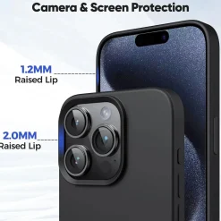 iPhone 16 Pro Max - Slim Silikon Backcover Schwarz