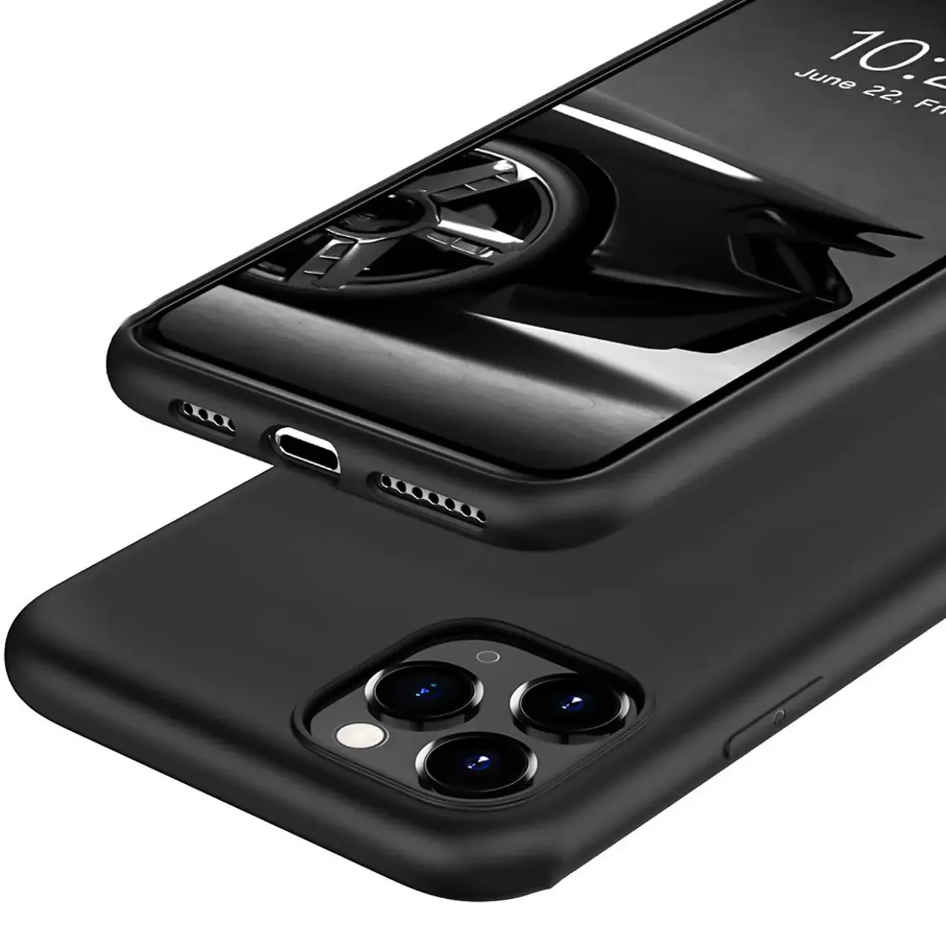 iPhone 11 Pro Max - Slim Silikon Backcover Schwarz