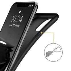iPhone 11 Pro Max - Slim Silikon Backcover Schwarz
