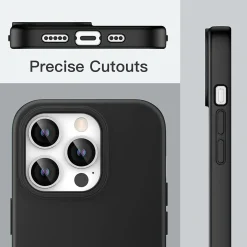 iPhone 15 Pro Max - Slim Silikon Backcover Schwarz