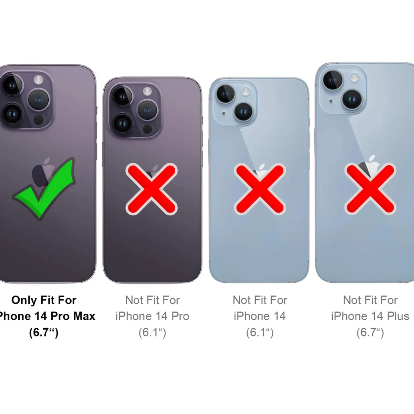 iPhone 14 Pro Max - Stoßfestes MagSafe Case in Schwarz mit halbtransparenter Rückseite