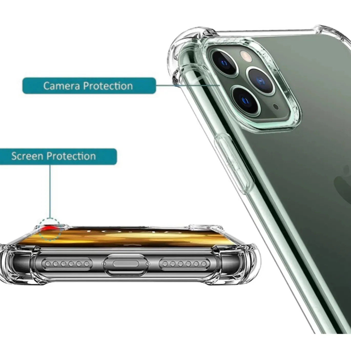 iPhone 11 Pro Max - Stoßfestes Clear Case