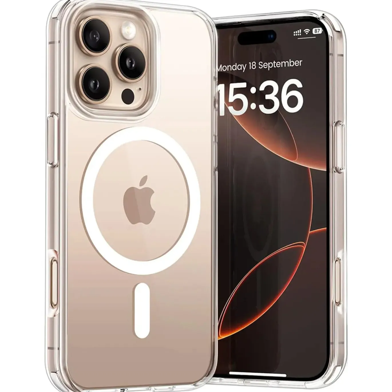 iPhone 16 Pro Max - Transparente MagSafe Silikonhülle
