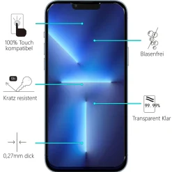 iPhone 13 Pro Max - 2x 9H Panzer Glasfolie, Displayfolie