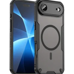 iPhone Air - Stoßfestes MagSafe Case in Schwarz mit halbtransparenter Rückseite