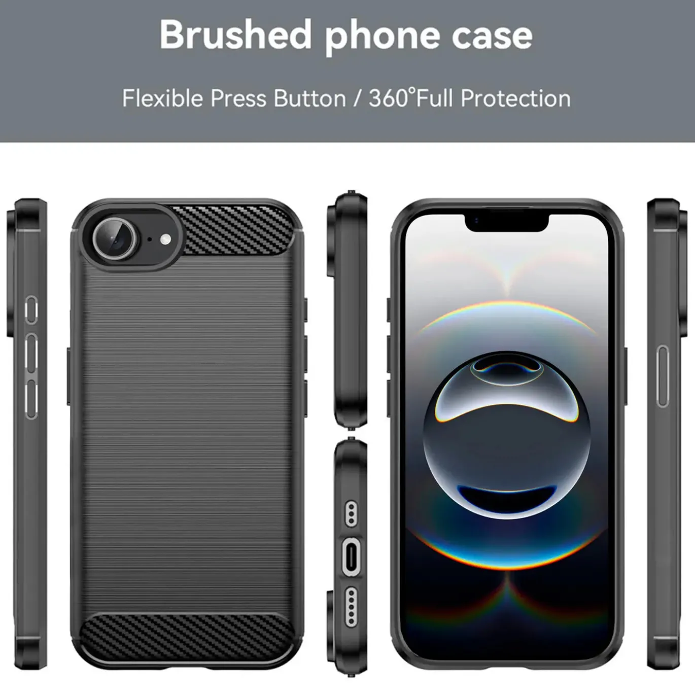 iPhone 16e - Carbon Case Hülle, stoßfest