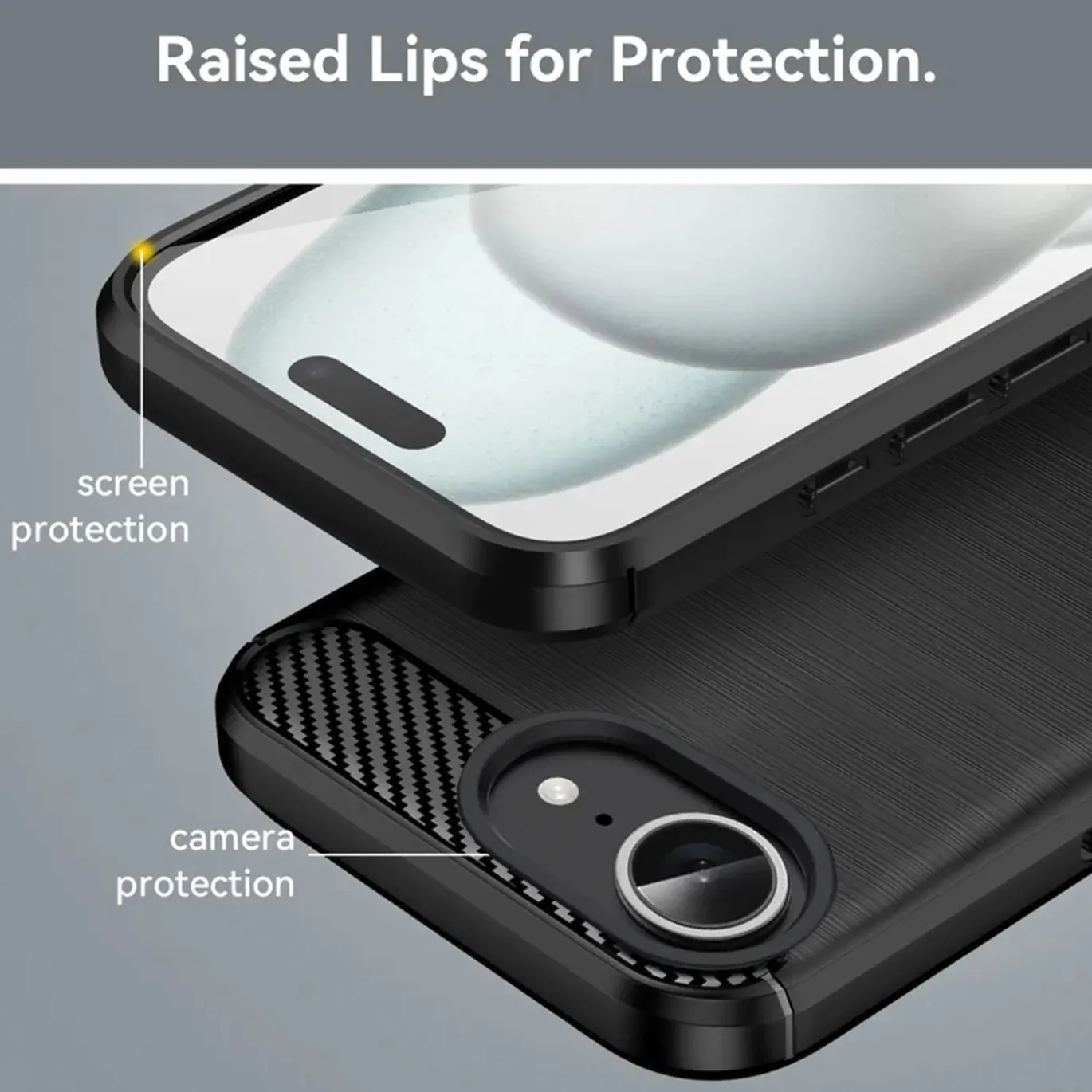 iPhone 16e - Carbon Case Hülle, stoßfest
