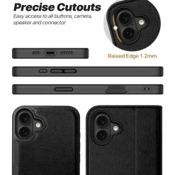 iPhone 16e - Klapphülle mit Kartenfächern & MagSafe-Kompatibilität