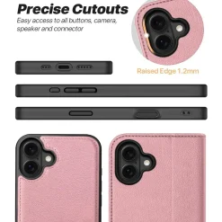 iPhone 16e - Klapphülle mit Kartenfächern & MagSafe-Kompatibilität