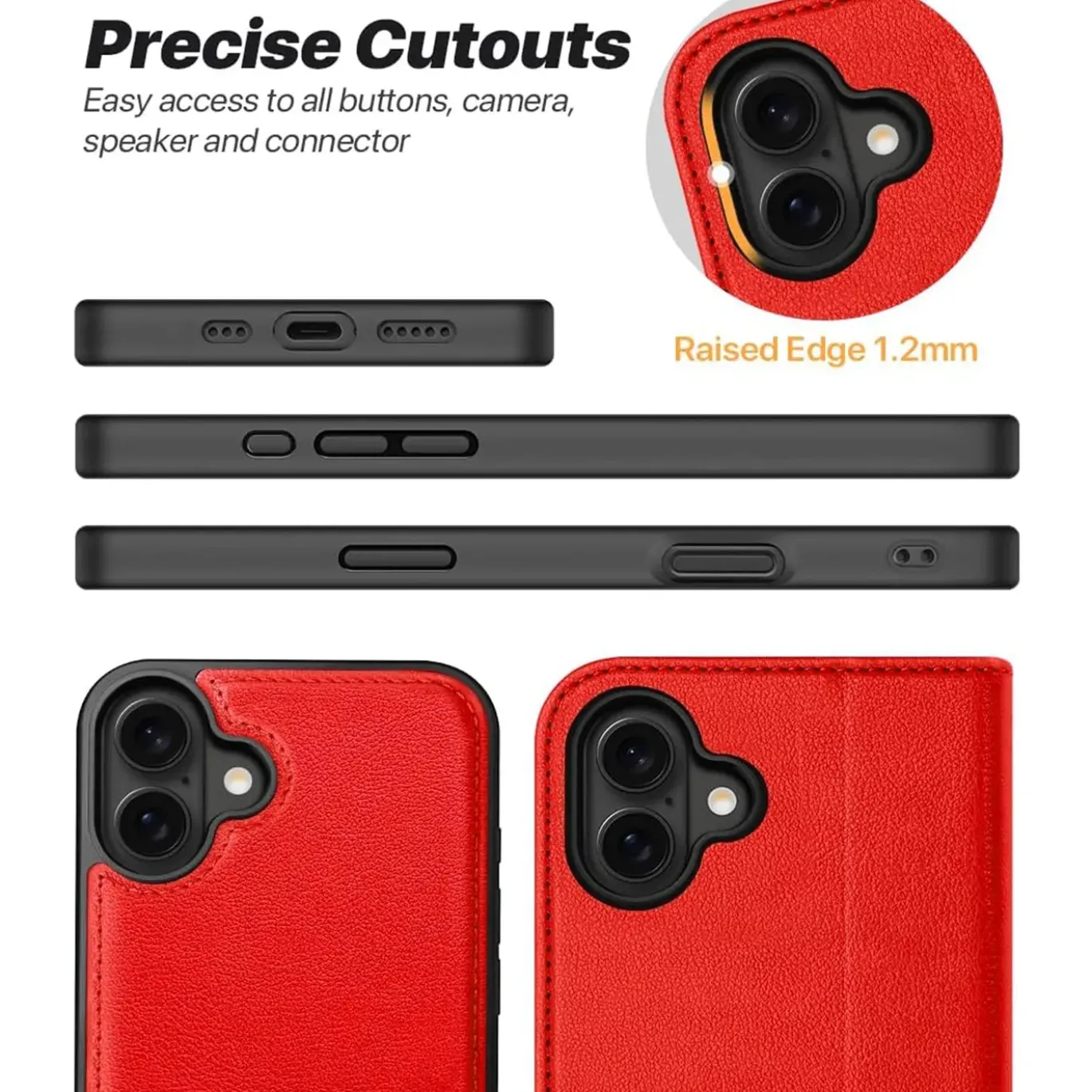 iPhone 16e - Klapphülle mit Kartenfächern & MagSafe-Kompatibilität