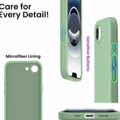iPhone 16e - Silikon Case mit Mikrofaser-Innenseite