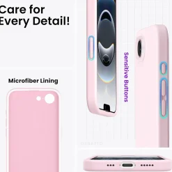 iPhone 16e - Silikon Case mit Mikrofaser-Innenseite